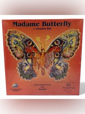 NIB SunsOut 2003 Madame Butterfly Josephine Wall 1000 Piece Special Shape Puzzle